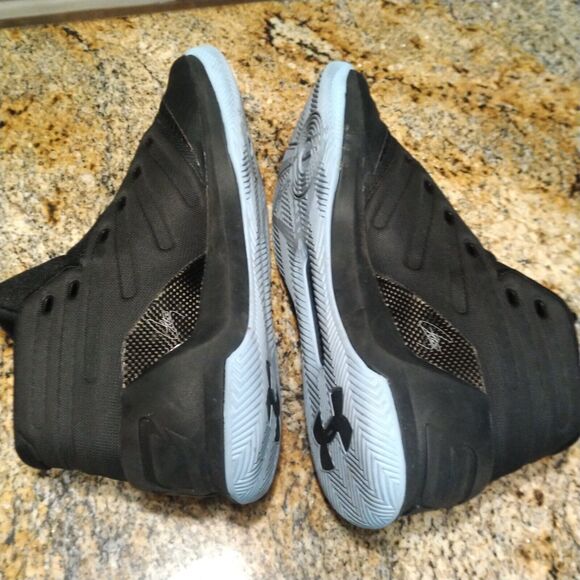Under Armour Curry 3 Black Carolina Blue 1269279-004 Basketball Shoes Sz 13 - Picture 6 of 12